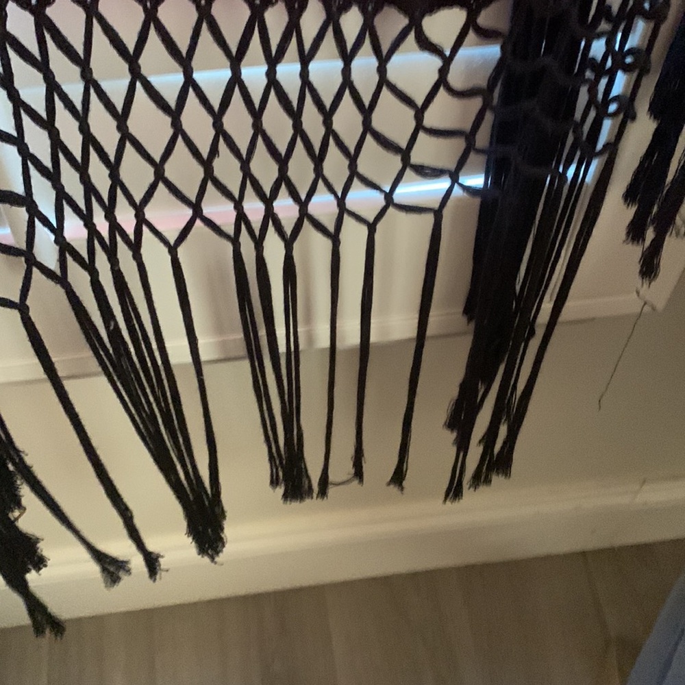 SOLD💋spell black opium beaded kimono with tassels - Picture 9 of 12